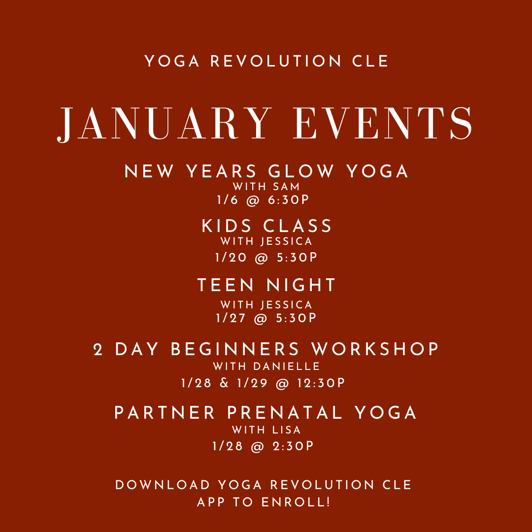 Yoga Revolution CLE Jan 2023 Events